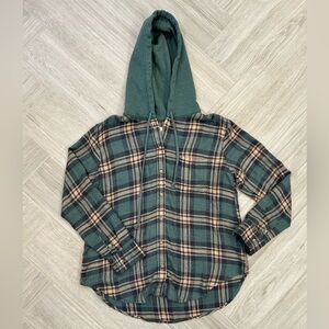 AE Oversized Flannel Hoodie Size XS